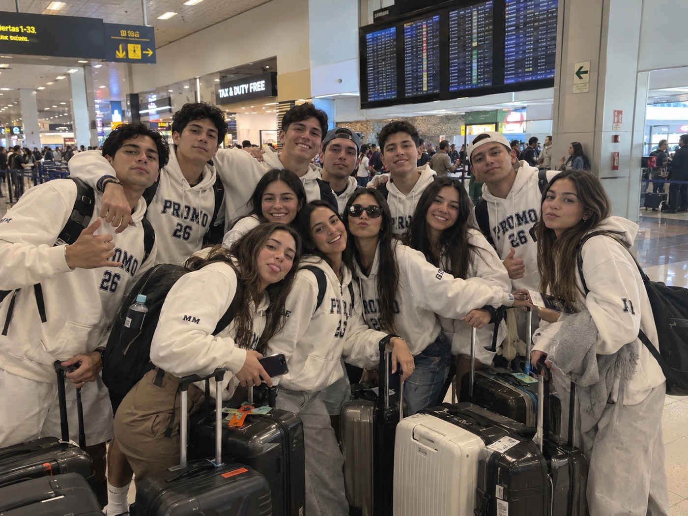 Promoción Bloomate en el aeropuerto de Lima antes de viajar